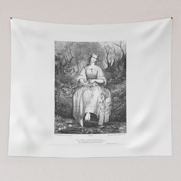Item preview, Ophelia from Hamlet - Victorian Illustration designed and sold by aleyna22.