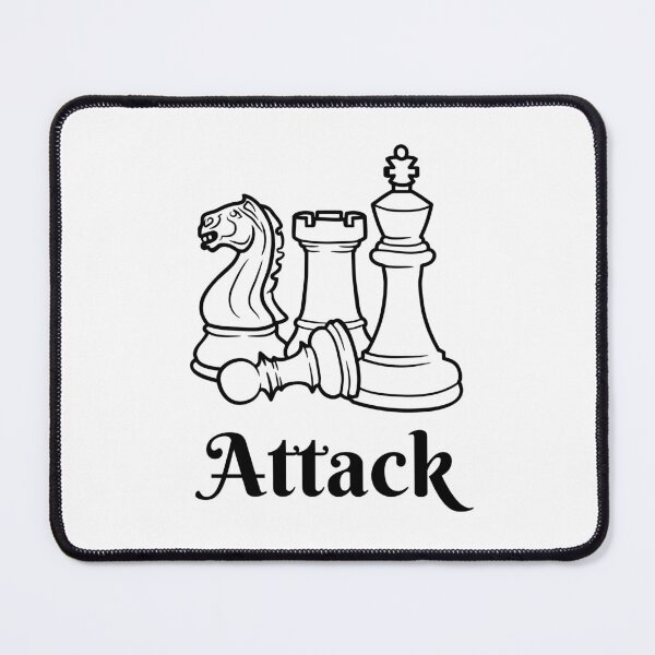 Item preview, Black and White Chess Pieces Design - Attack Strategy designed and sold by CreativNode.