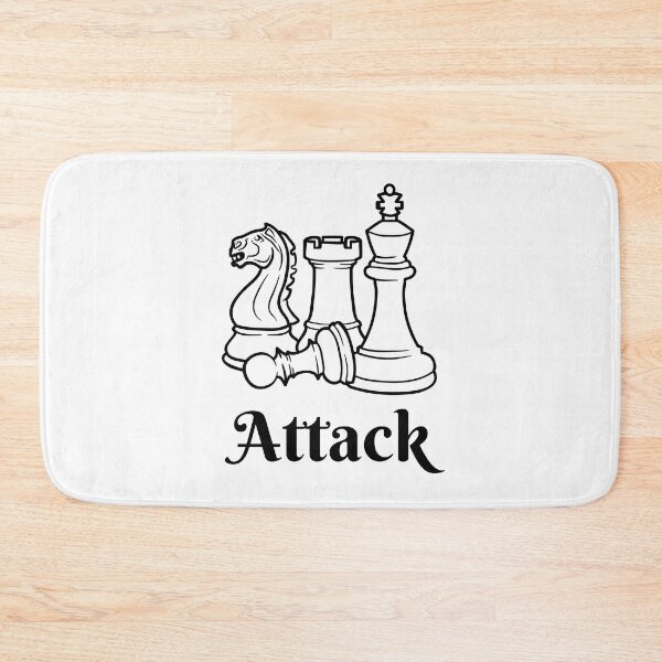 Item preview, Black and White Chess Pieces Design - Attack Strategy designed and sold by CreativNode.