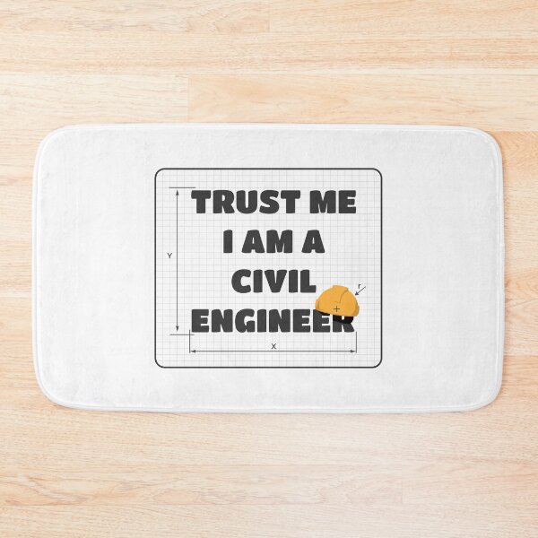Item preview, Trust Me I Am A Civil Engineer | Hardhat Crosshatch | White designed and sold by Teenker.