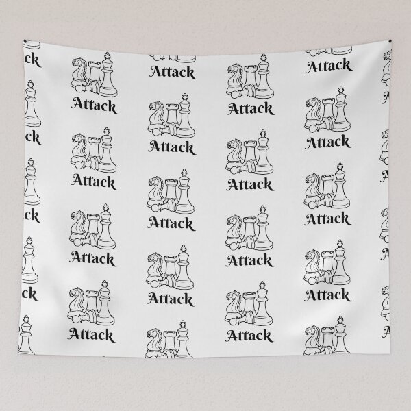 Item preview, Black and White Chess Pieces Design - Attack Strategy designed and sold by CreativNode.
