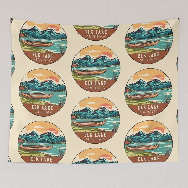 Item preview, Elk Lake Michigan | Boating | Fishing designed and sold by KrisSidDesigns.