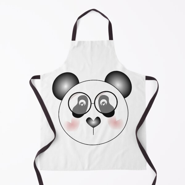 Item preview, The illustration of a cute panda bear's head with glasses and heart cheeks and heart nose designed and sold by detalheseartes.