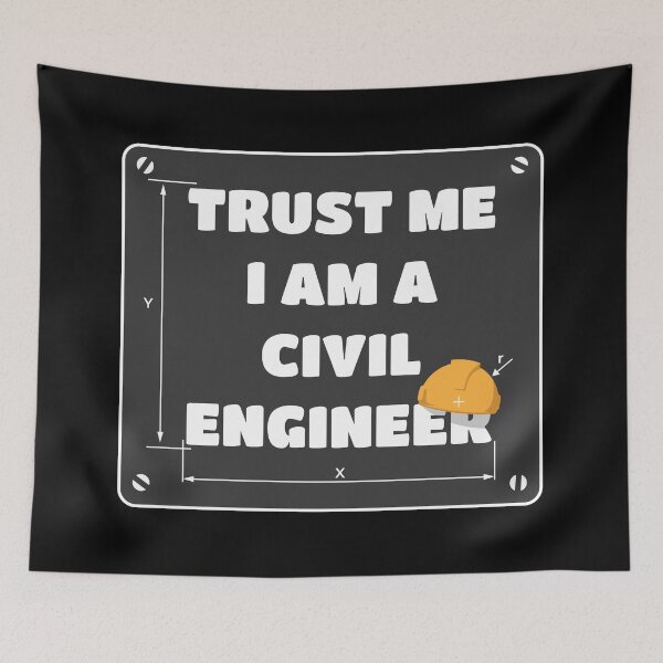 Item preview, Trust Me I Am A Civil Engineer | Hardhat Board | Black designed and sold by Teenker.