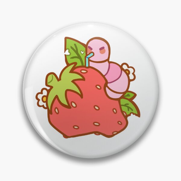 Item preview, STRAWberry Worm Sticker designed and sold by Dxcky pop.