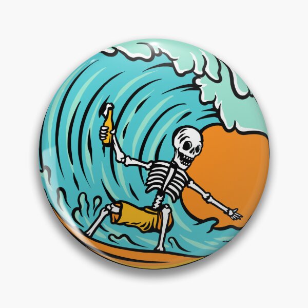 Item preview, Surfing Skeleton  designed and sold by PotluckPrints.