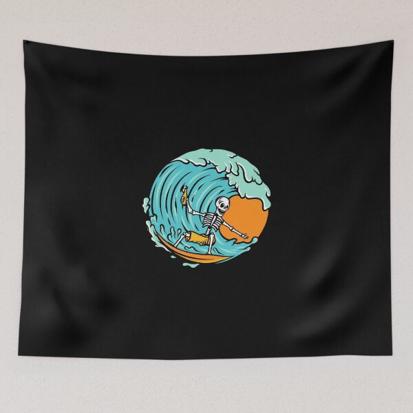 Item preview, Surfing Skeleton  designed and sold by PotluckPrints.