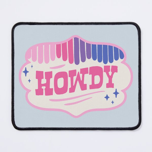 Item preview, HOWDY | Pink White Blue Cookie 90s Style Colorful Cowboy Space Cowgirl Rodeo Aesthetic | HOWDY Y'ALL | Sky Background designed and sold by PEARROT.
