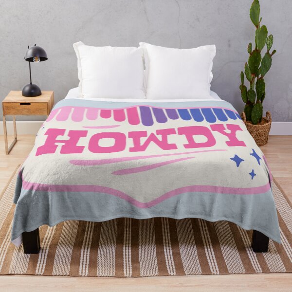 Item preview, HOWDY | Pink White Blue Cookie 90s Style Colorful Cowboy Space Cowgirl Rodeo Aesthetic | HOWDY Y'ALL | Sky Background designed and sold by PEARROT.