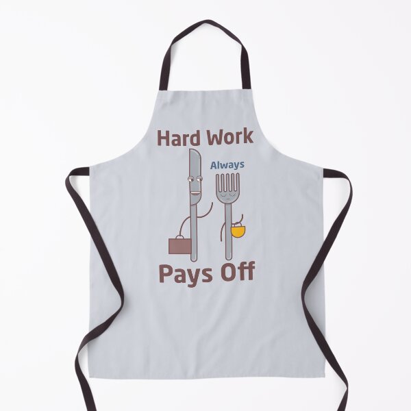 Item preview, Hard work always pays off, funny fork and knife illustration designed and sold by facegm.