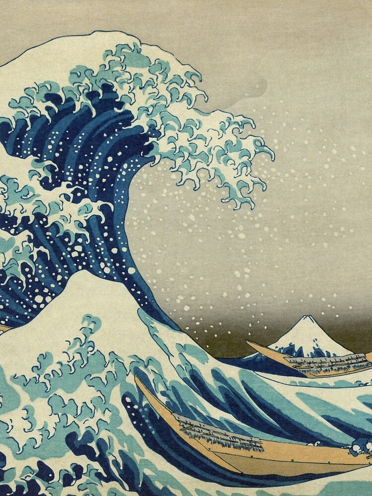 The Classic Japanese Great Wave off Kanagawa by Hokusai by podartist