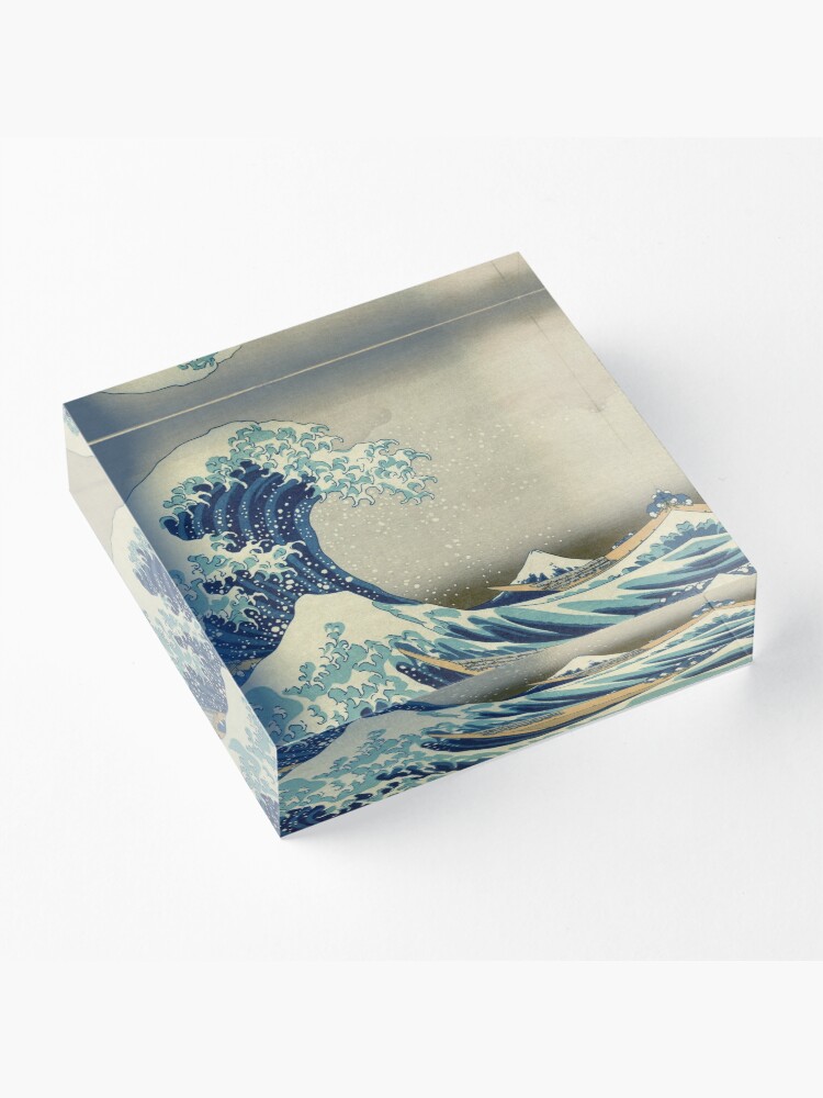 Alternate view of The Classic Japanese Great Wave off Kanagawa by Hokusai Acrylic Block