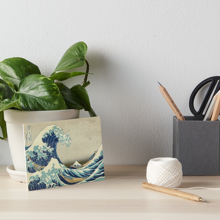 The Classic Japanese Great Wave off Kanagawa by Hokusai Art Board Print