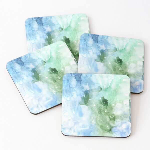 Item preview, Green and blue colourful abstract designed and sold by Yulia mozes.