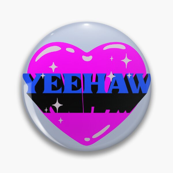 Item preview, YEEHAW | Space Blue Pink Neon Cowboy Cowgirl Heart Rodeo Love Preppy Aesthetic | HOWDY YALL | Black Background designed and sold by PEARROT.