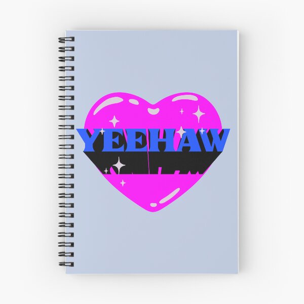 Item preview, YEEHAW | Space Blue Pink Neon Cowboy Cowgirl Heart Rodeo Love Preppy Aesthetic | HOWDY YALL | Black Background designed and sold by PEARROT.