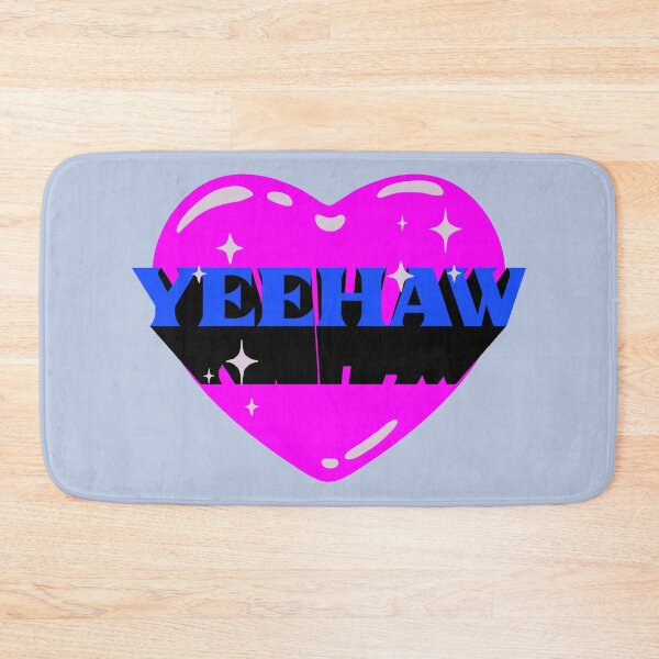Item preview, YEEHAW | Space Blue Pink Neon Cowboy Cowgirl Heart Rodeo Love Preppy Aesthetic | HOWDY YALL | Black Background designed and sold by PEARROT.