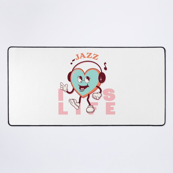 Item preview, JAZZ IS LIFE Quote Cartoon Heart Retro Headphones designed and sold by Amir Abou-Roumié.