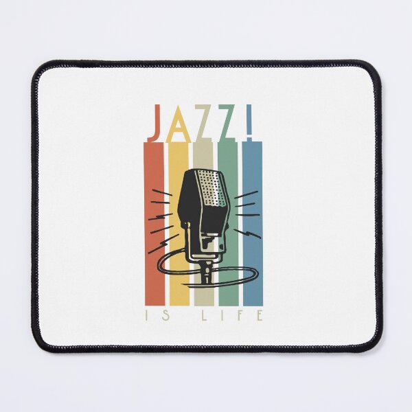 Item preview, Jazz is Life Quote Microphone Vintage Graphic designed and sold by Amir Abou-Roumié.