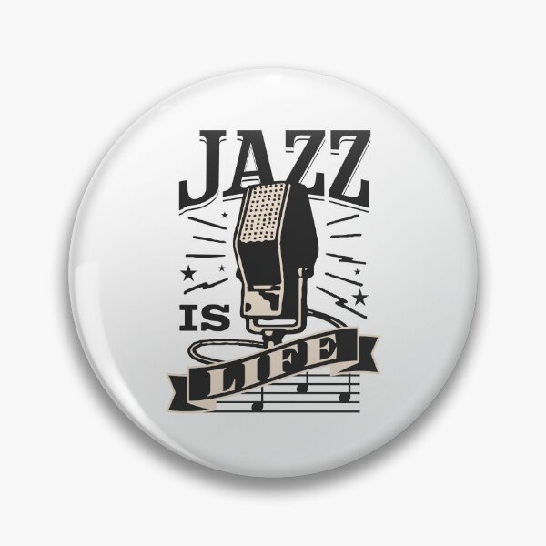 Artikelvorschau, Jazz ist Leben-Zitat-Mikrofon-Weinlese-Musik entworfen und verkauft von Amir Abou-Roumié.