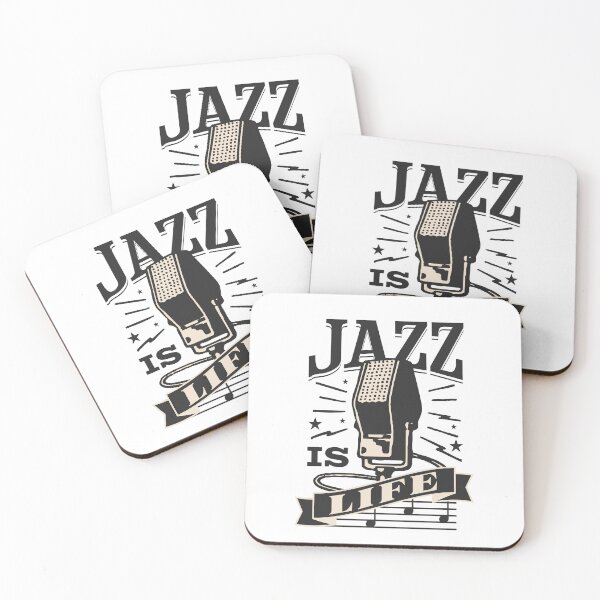 Artikelvorschau, Jazz ist Leben-Zitat-Mikrofon-Weinlese-Musik entworfen und verkauft von Amir Abou-Roumié.