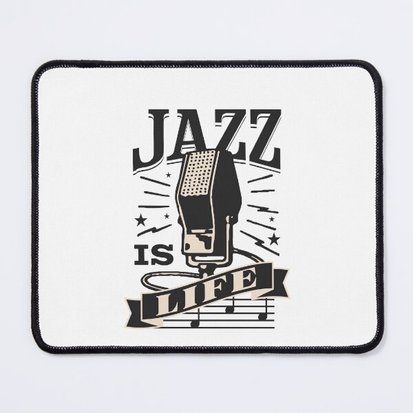 Item preview, Jazz is Life Quote Microphone Vintage Music designed and sold by Amir Abou-Roumié.