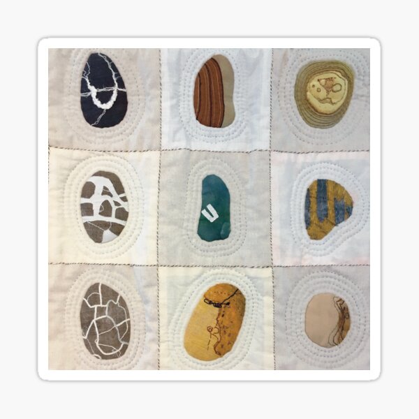 Nine patch pebbles Sticker