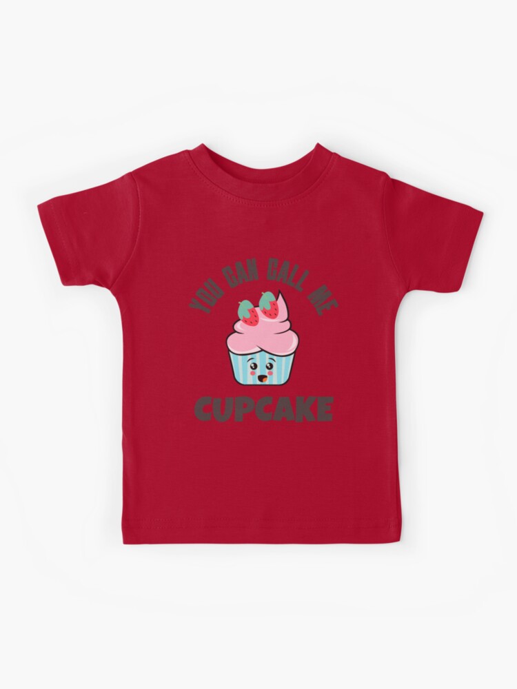 Camiseta Roupa do coração do cupcake de Kawaii