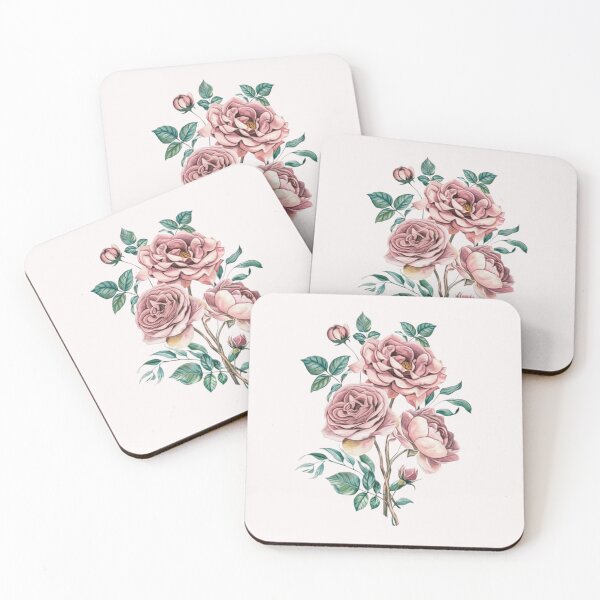 Item preview, Painted Pink Stem Roses designed and sold by HappyLifeCreate.