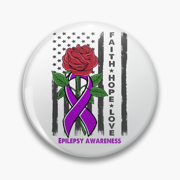 Item preview, Faith Hope Love Epilepsy Awareness American Flag designed and sold by Kohend.