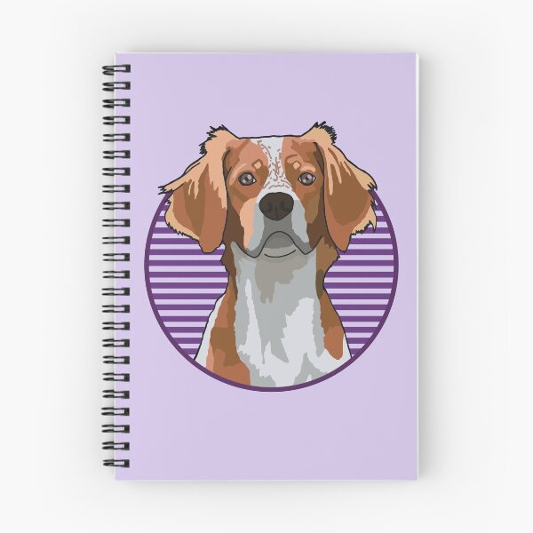 Item preview, Britanny dog w/ Purple stripped circle designed and sold by AdoptNFTPets.