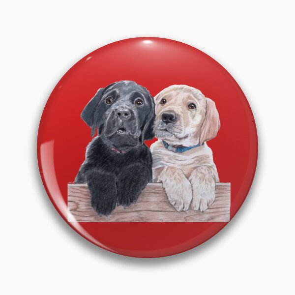 Item preview, Two Labrador pups - one tan, one black designed and sold by daveand65.