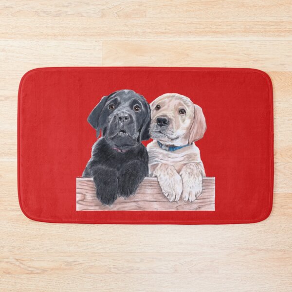 Item preview, Two Labrador pups - one tan, one black designed and sold by daveand65.