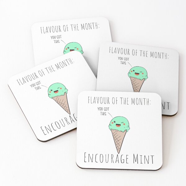 Item preview, Encourage Mint Ice Cream Pun designed and sold by KGoPrintables.