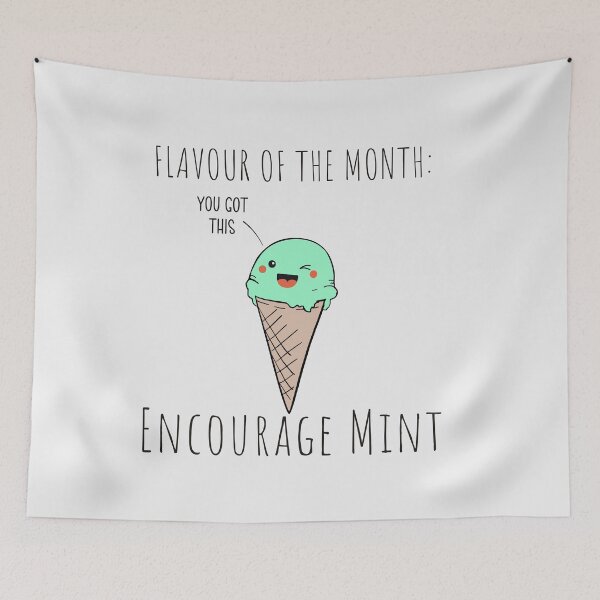 Item preview, Encourage Mint Ice Cream Pun designed and sold by KGoPrintables.