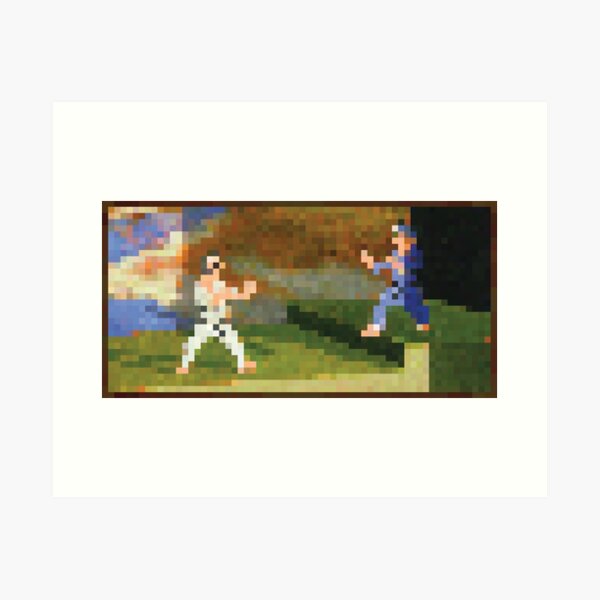 Minecraft Painting Fighters Art Print
