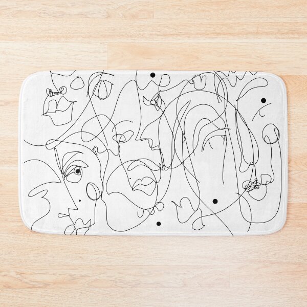 Item preview, Abstract Faces Line Drawing designed and sold by art64.