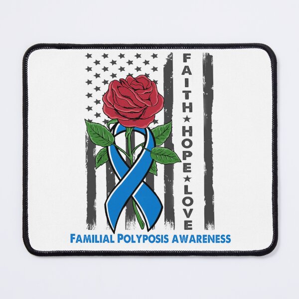 Item preview, Faith Hope Love Familial Polyposis Awareness American Flag designed and sold by Kohend.