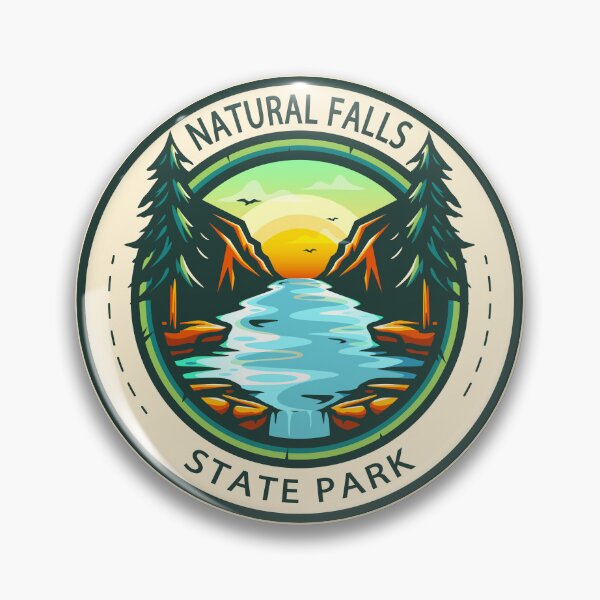 Item preview, Natural Falls State Park Oklahoma Badge designed and sold by KrisSidDesigns.