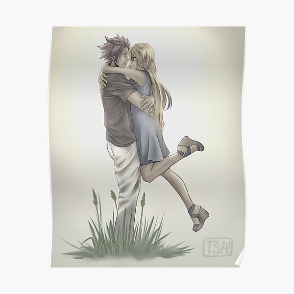 Natsu Und Lucy Wieder Vereint Poster Von Artbyteesa Redbubble