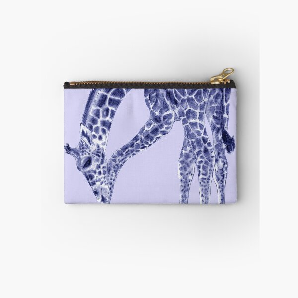 Artikelvorschau, Giraffe, die sich leckt - blau kolorierte Version entworfen und verkauft von SylvieG18.