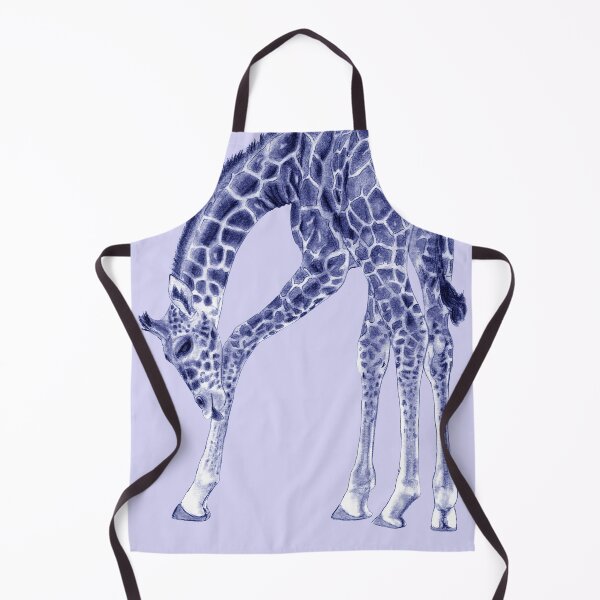 Item preview, Giraffe licking itself - blue colorized version designed and sold by SylvieG18.