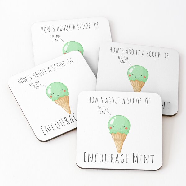 Item preview, Encourage Mint Scoop Pun designed and sold by KGoPrintables.