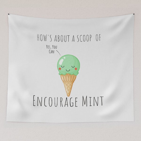 Item preview, Encourage Mint Scoop Pun designed and sold by KGoPrintables.
