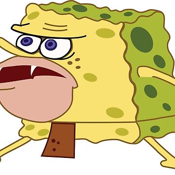 Caveman Spongebob Meme Sticker by RyanJy Hibba - Pixels