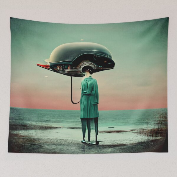 Item preview, Surreal art - space head designed and sold by ontano.