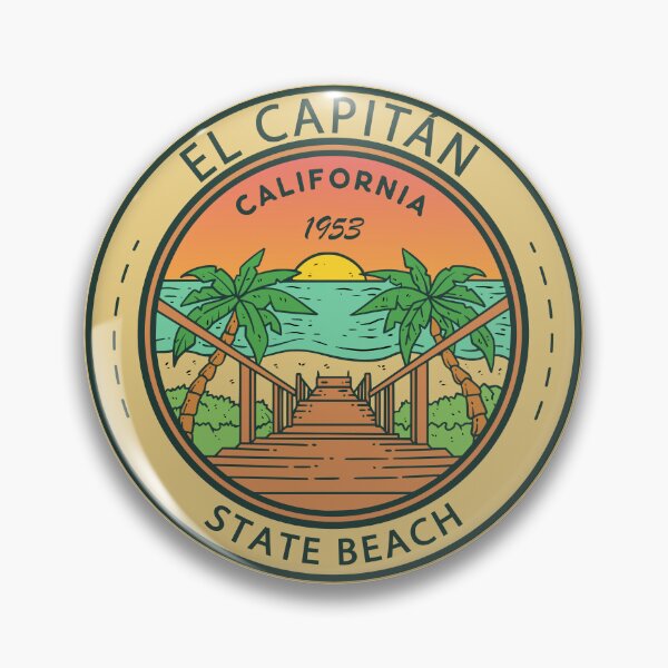 Item preview, El Capitan State Beach California Circle Badge designed and sold by KrisSidDesigns.