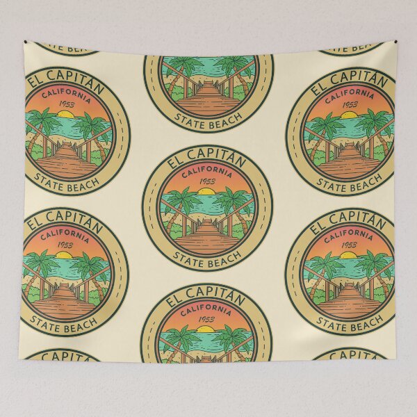 Item preview, El Capitan State Beach California Circle Badge designed and sold by KrisSidDesigns.