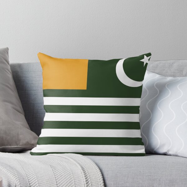 Item preview, Jammu Kashmir Flag Sticker Cushion Pillow designed and sold by Asif Ansari.