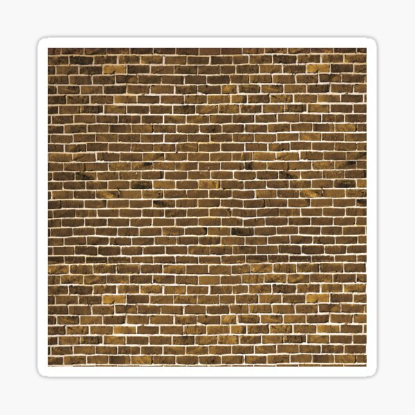 "Brick wall" Sticker for Sale by pnkpopcorn Redbubble